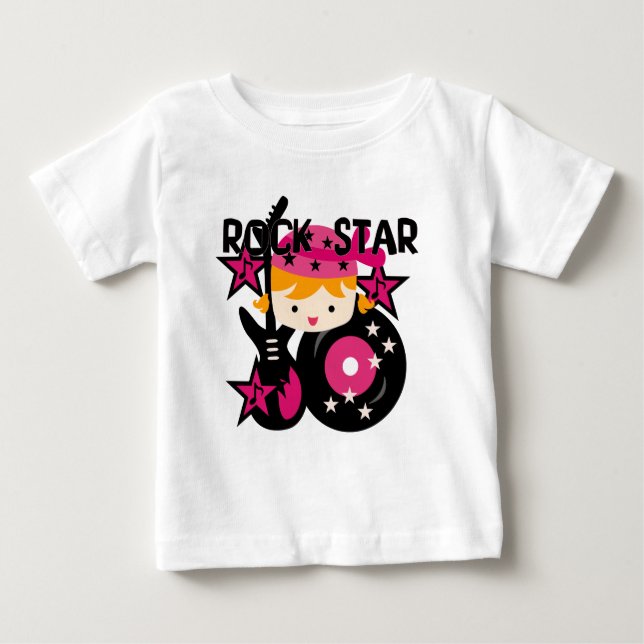 T-shirt Pour Bébé Bodys pour bébé fille rock star blonde en tutu (Devant)