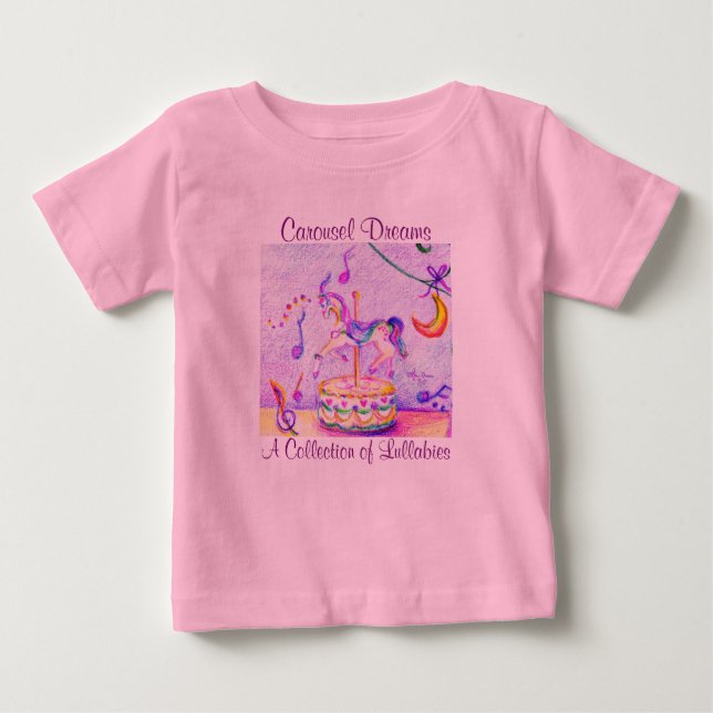 T-shirt Pour Bébé Bodysuit bébé rose avec tutu Carousel Dreams (Devant)
