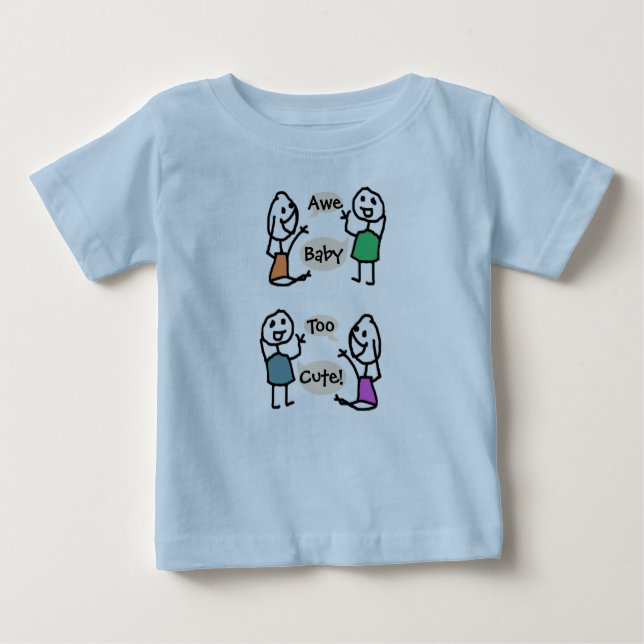 T-shirt Pour Bébé Bodysuit biologique Baby Too Cute par RoseWrites (Devant)