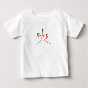 T-shirt Pour Bébé Bodysuit jupe bébé stylé rouge Paris