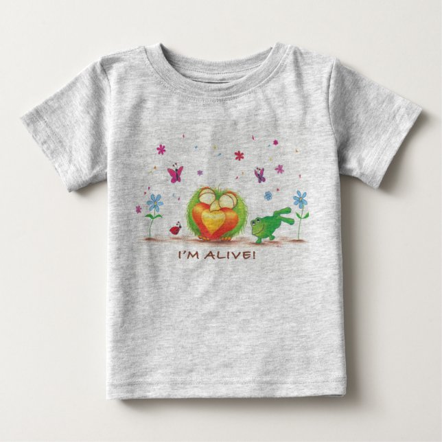 T-shirt Pour Bébé Bodysuit Sprout bio ALIVE ! (Devant)