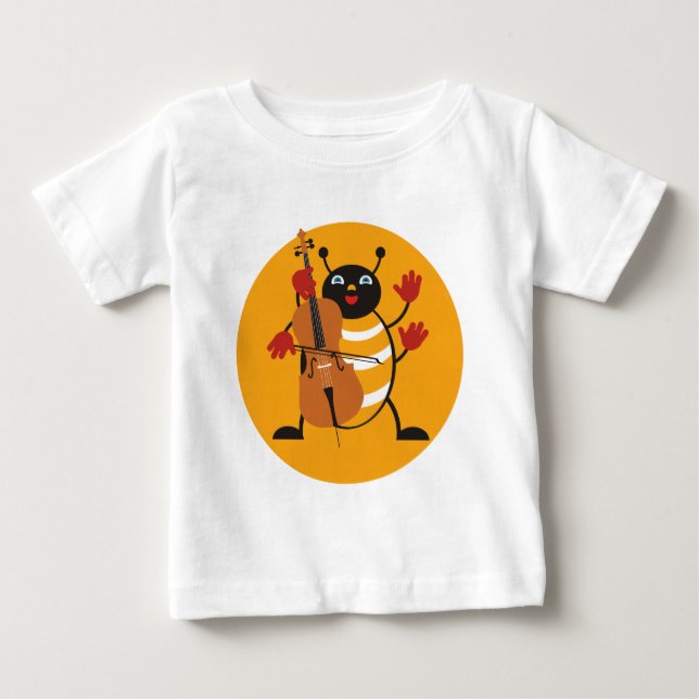 T-shirt Pour Bébé Bogue de cello (Devant)
