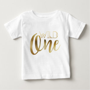 T-shirt Pour Bébé Bohème Chic Wild One   Pétrole d'or de la tribu