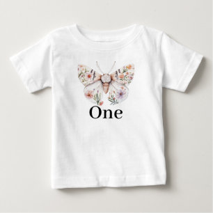 T-shirt Pour Bébé Boho Fleur sauvage Floral Baby Anniversaire