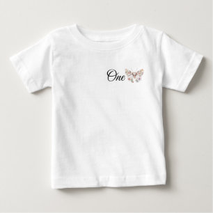 T-shirt Pour Bébé Boho Fleur sauvage Floral Baby Anniversaire