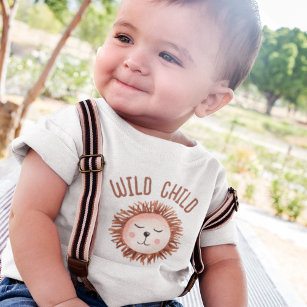 T-shirt Pour Bébé Boho mignon Lion Fils Enfant bébé