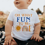 T-shirt Pour Bébé Boho monochrome<br><div class="desc">Belle aquarelle soleil et arc-en-ciel -T-shirt pour bébé</div>