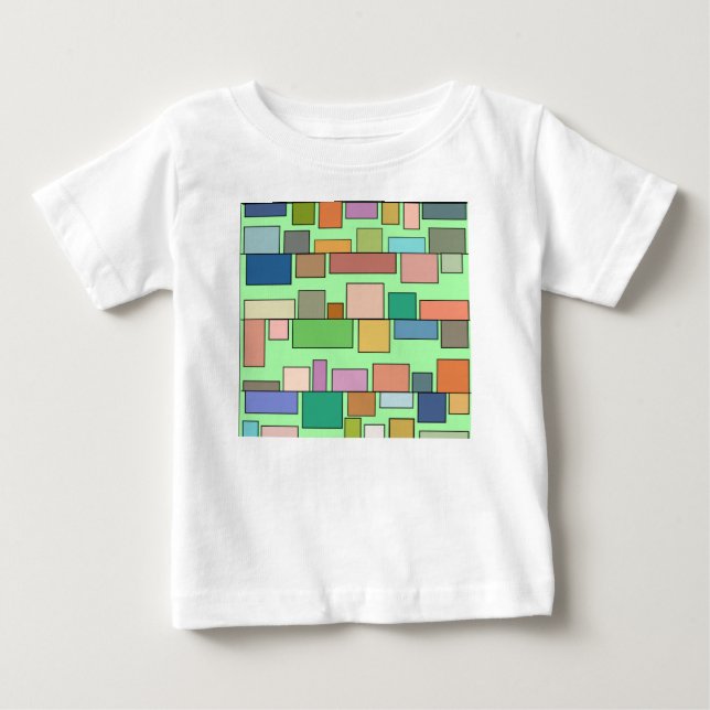 T-shirt Pour Bébé Boho Rectangles (Devant)