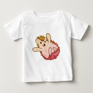 T-shirt Pour Bébé Bois Rouge Orange Happy Jote Hdgehog