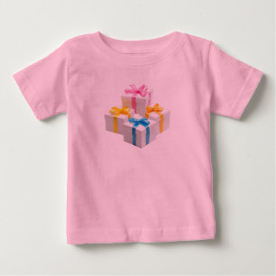 T-shirt Pour Bébé Boîtes Cadeaux Arc-en-ciel Anniversaire