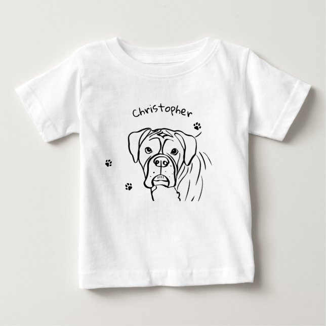 T-shirt Pour Bébé Boîtier en blanc : texte modifiable (Devant)