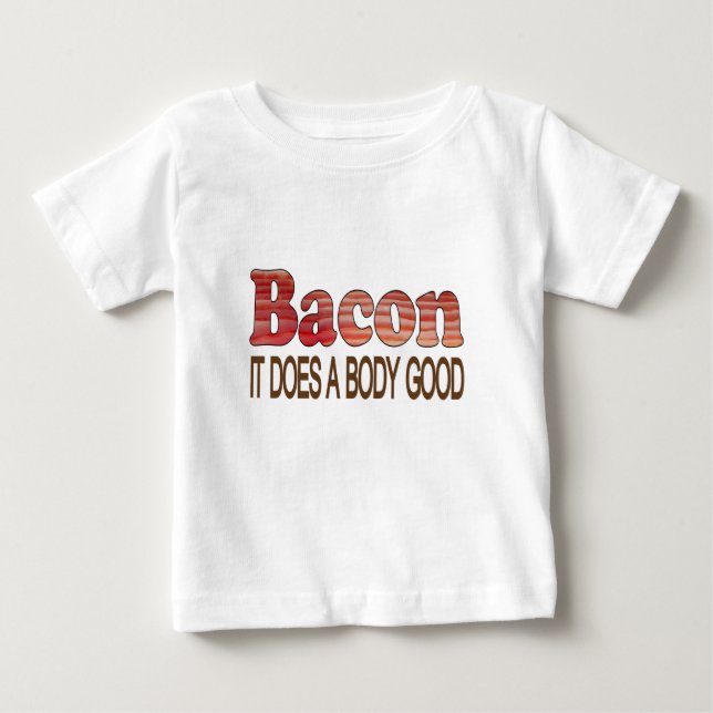 T-shirt Pour Bébé Bon Bacon pour le Corps (Devant)