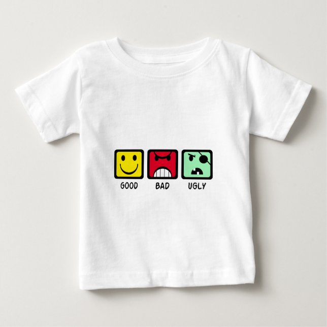 T-shirt Pour Bébé Bon mauvais laid (Devant)