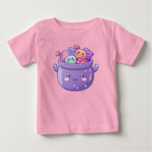 T-shirt Pour Bébé Bonbons gâteaux Kawaii Cauldron Baby Top