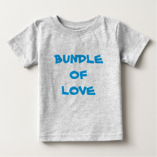 T-shirt Pour Bébé BOND D'AMOUR - Simple Cute Grey / Bleu