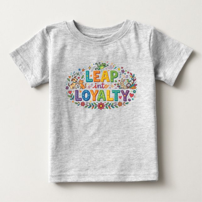 T-shirt Pour Bébé Bondir dans la Loyauté (Devant)