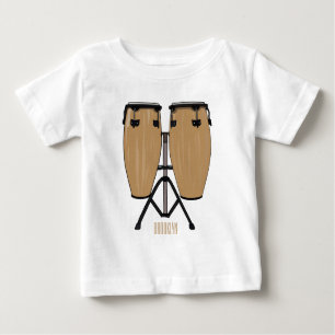 T-shirt Pour Bébé Bongo, dessin animé de batterie