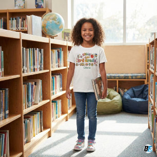 T-shirt Pour Bébé Bonjour 3e année Enfants Nom personnalisé Rétro Gr
