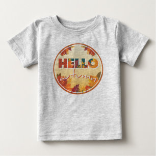 T-shirt Pour Bébé Bonjour automne