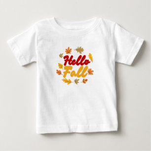 T-shirt Pour Bébé Bonjour automne
