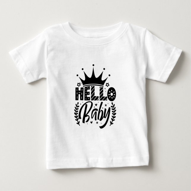 T-shirt Pour Bébé Bonjour bébé  (Devant)