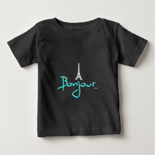 T-shirt Pour Bébé Bonjour (Bonjour) Paris