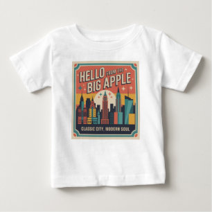 T-shirt Pour Bébé Bonjour de la grosse pomme New York