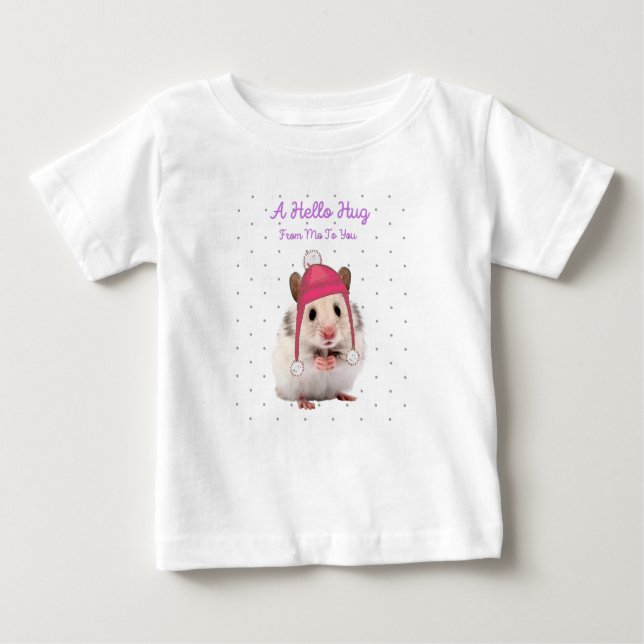T-shirt Pour Bébé Bonjour Hug Hamster (Devant)
