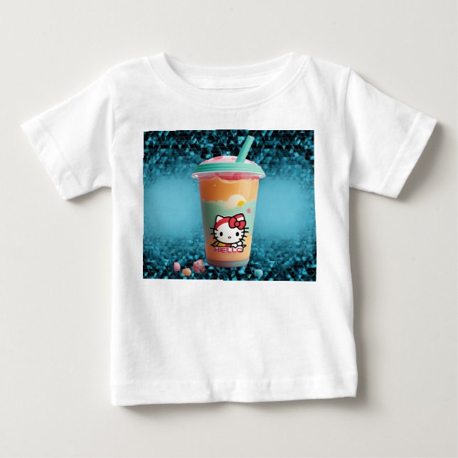 T-shirt Pour Bébé Bonjour kity sipper (Devant)