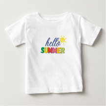 "bonjour l'été" t-shirt bébé
