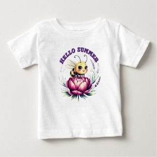 T-shirt Pour Bébé Bonjour, maillot de bébé d'été