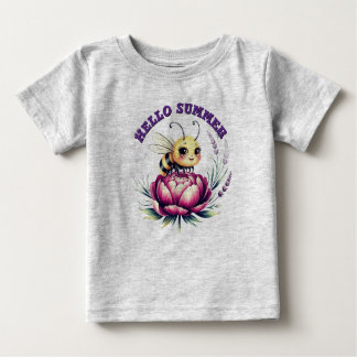 T-shirt Pour Bébé Bonjour, maillot de bébé d'été