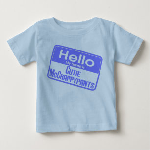 T-shirt Pour Bébé Bonjour Mon nom est Cutie McCrappypants