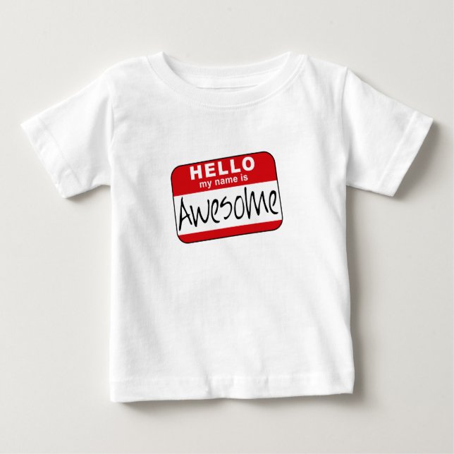 T-shirt Pour Bébé Bonjour, mon nom est impressionnant (Devant)