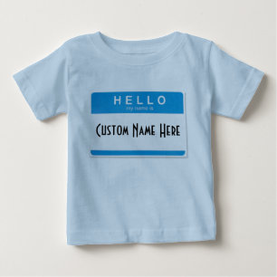 T-shirt Pour Bébé Bonjour mon nom est (la coutume)