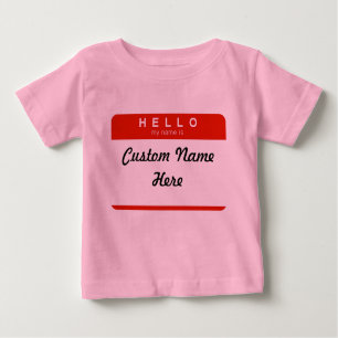 T-shirt Pour Bébé Bonjour mon nom est (la coutume)