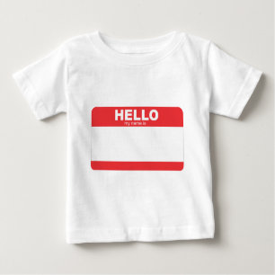 T-shirt Pour Bébé bonjour mon nom est le nom vide tag.png