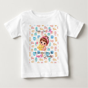 T-shirt Pour Bébé Bonjour nouveau membre des modèles de chat de fami