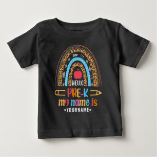 T-shirt Pour Bébé Bonjour Pré K Retour à l'école Cadeaux préscolaire