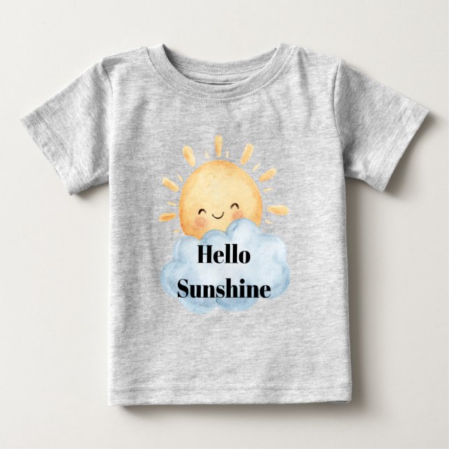 T-shirt Pour Bébé Bonjour Soleil (Devant)