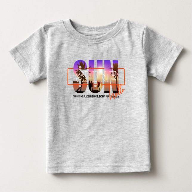 T-shirt Pour Bébé Bonjour Soleil (Devant)