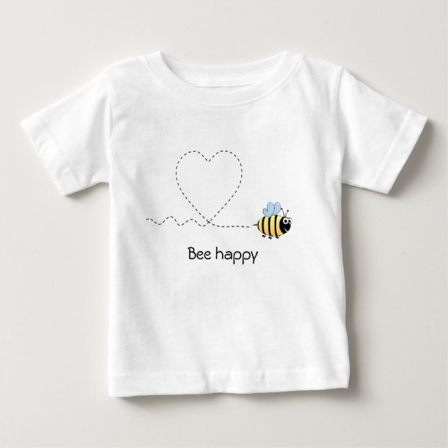 T-shirt Pour Bébé Bonne abeille positive en amour dessin animé bébé  (Devant)