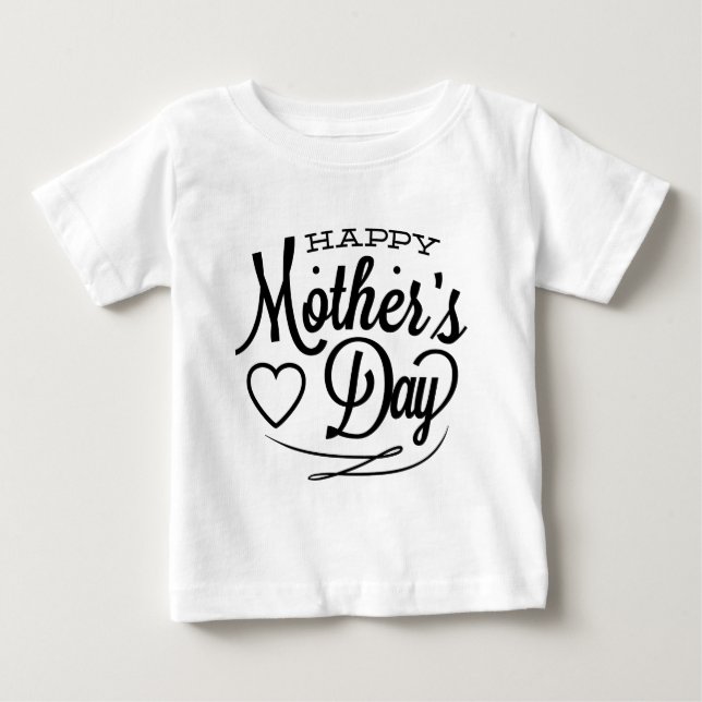 T-shirt Pour Bébé Bonne fête des mères (Devant)