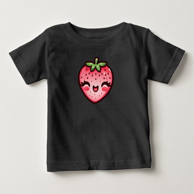 T-shirt Pour Bébé Bonne fraise rose (Devant)