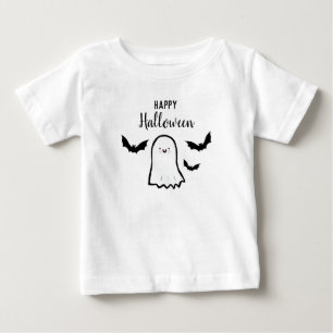 T-shirt Pour Bébé Bonne Halloween Cute Ghost Bats