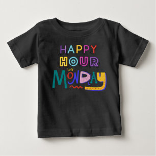T-shirt Pour Bébé Bonne heure lundi