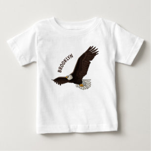 T-shirt Pour Bébé Bonne illustration de dessin d'aigle à chauve-sour