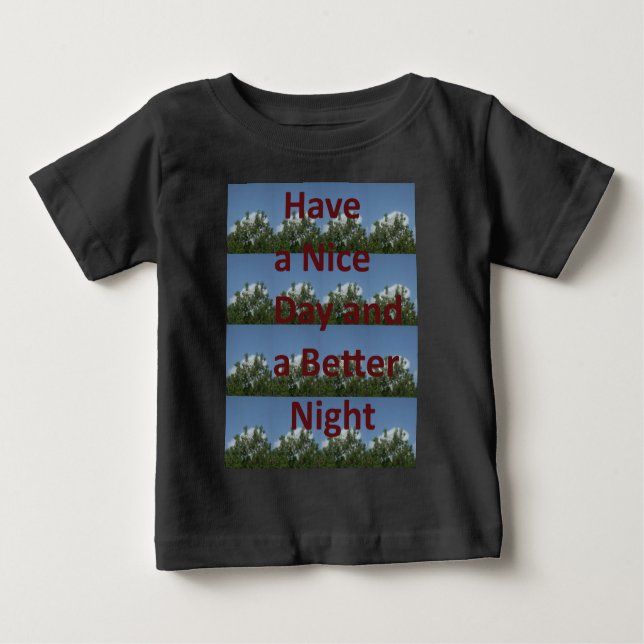 T-shirt Pour Bébé Bonne journée et meilleur art nocturne (Devant)