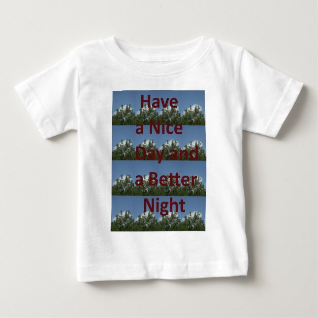 T-shirt Pour Bébé Bonne journée et meilleur art nocturne (Devant)