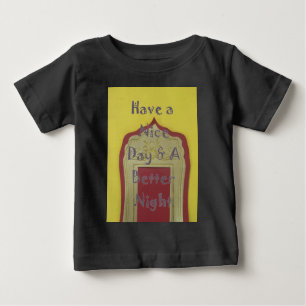 T-shirt Pour Bébé Bonne journée et une meilleure nuit d'art encadré
